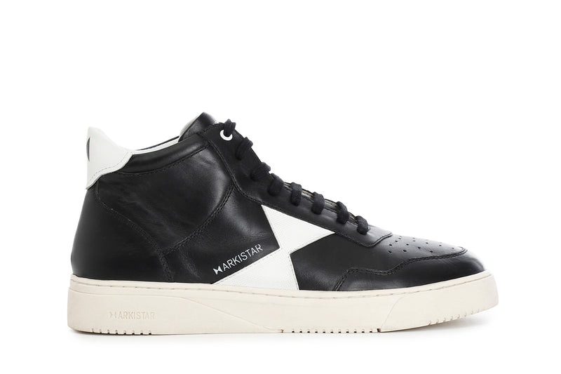 SNEAKER MID TOP - Nero/Bianco