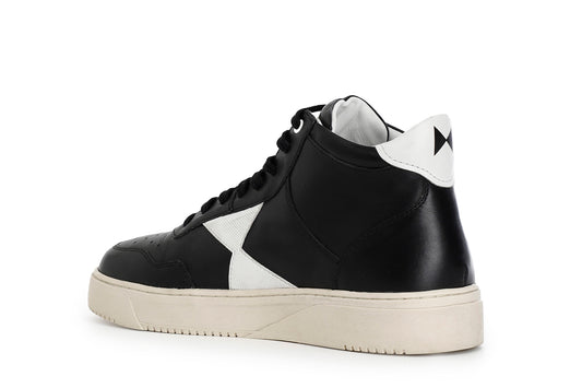 SNEAKER MID TOP - Nero/Bianco