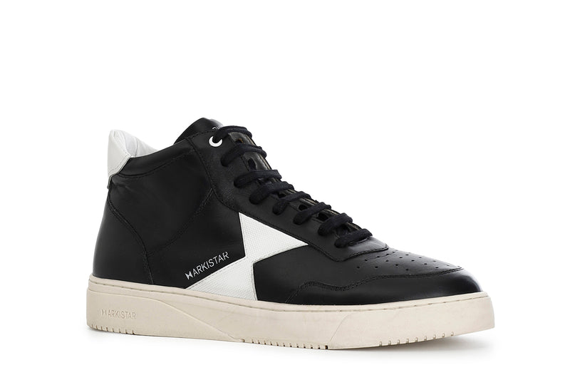 SNEAKER MID TOP - Nero/Bianco