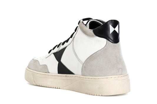 SNEAKER MID TOP - Bianco/Nero